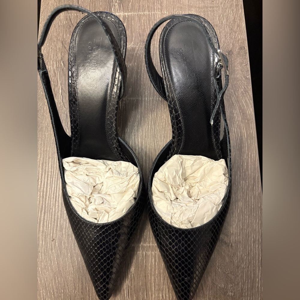 Elegant Black Slingback Heels